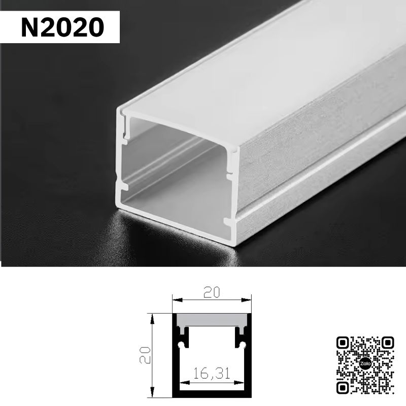 Thanh Nhôm Định Hình Lắp Nổi 2 Mét | N2020